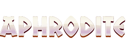 Logo Aphrodite casino en typographie serif dorée