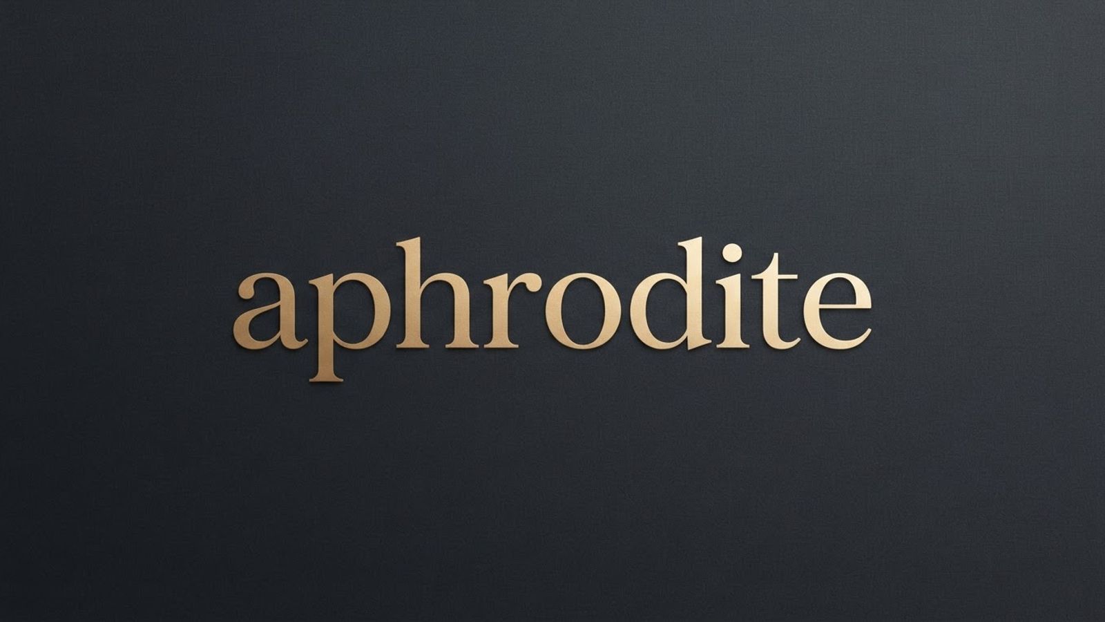 Logo Aphrodite casino en typographie serif dorée